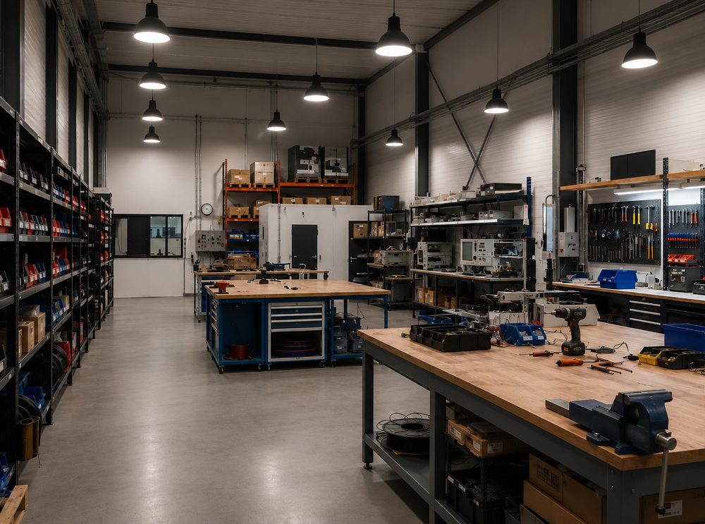 Travaux électriques réalisés dans un local professionnel par ETS Métais